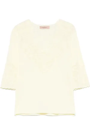 Twin-Set T-Shirt mit Pointelle-Detail