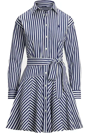 Ralph Lauren Gestreiftes Minikleid mit Einsätzen