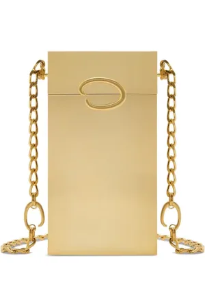 Oscar de la Renta Clutch mit Logo-Schild