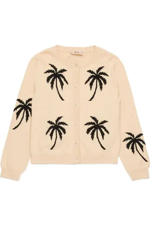 Nº21 Cardigan mit Palmen