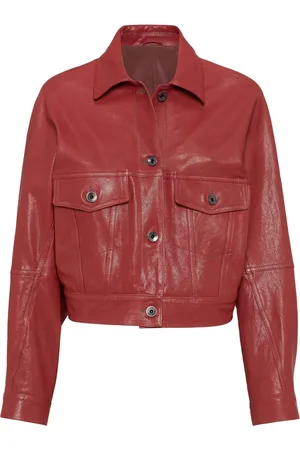 Brunello Cucinelli Cropped-Jacke aus Leder