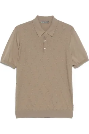 corneliani Poloshirt mit Kontrasteinsätzen