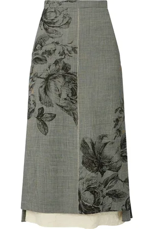 Erdem Midirock mit Blumen-Print