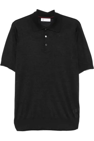 Brunello Cucinelli Fein gestricktes Poloshirt
