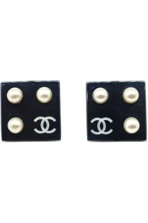 CHANEL 2003 Ohrclips mit eckiger Form