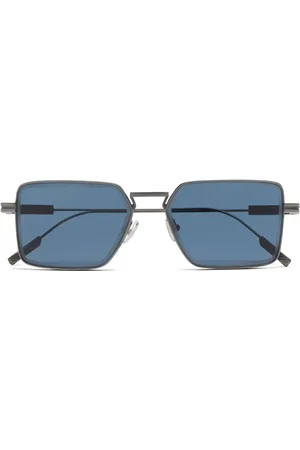 Ermenegildo Zegna Sonnenbrille mit eckigem Gestell