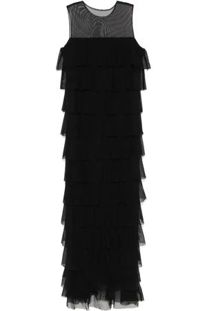 Norma Kamali Ärmelloses Maxikleid mit Rüschen