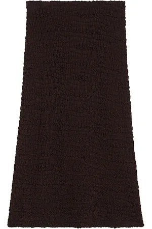 Jil Sander High-Waist-Midirock mit Knitteroptik