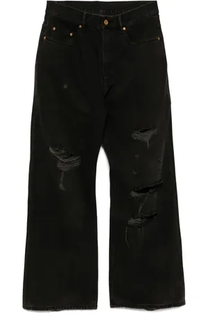 CROQUIS Weite Jeans im Distressed-Look