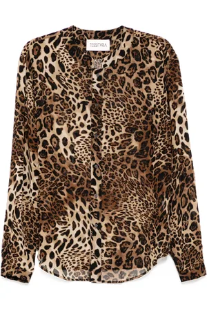Tessitura Body Couture Leopard Mandarin Hemd