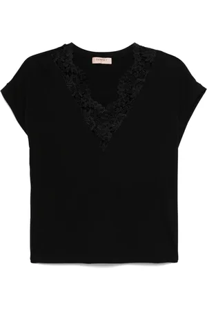Twin-Set T-Shirt mit Spitzendetail