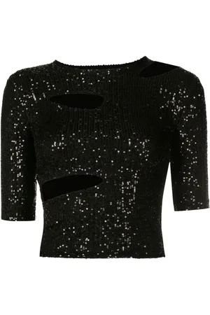 Gloria Coelho Cropped-Top mit Pailletten