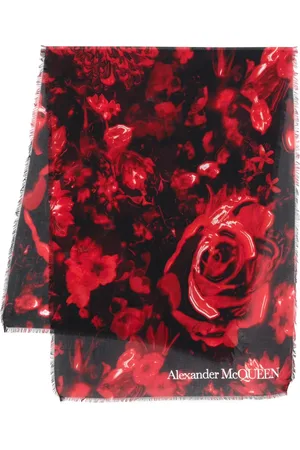 Alexander McQueen Schal mit Rosen-Print
