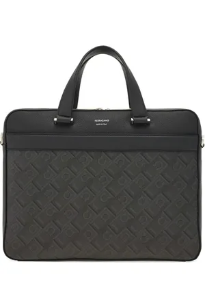 Salvatore Ferragamo Aktentasche mit Logo-Stempel
