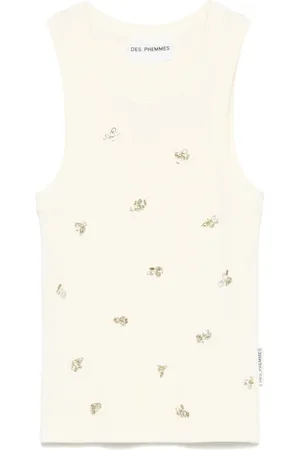 Des Phemmes Bluse mit Kristallen