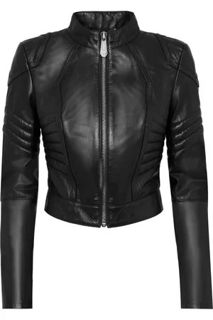 Philipp Plein Klassische Lederjacke