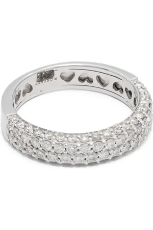 ROSEKEY 18kt Weißgoldring mit Diamanten in Pavé