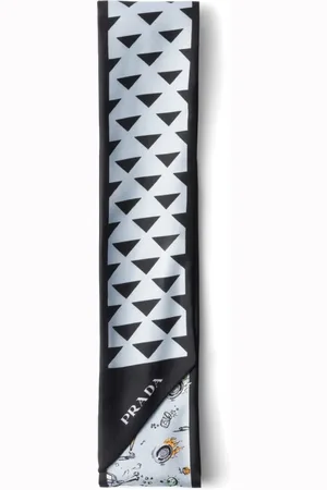 Prada Seidenschal mit Illustration-Print