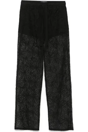 GENNY Organza-Hose mit Blumenstickerei