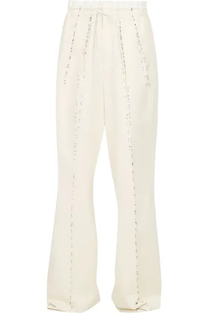 Maison Margiela Hose aus Baumwoll-Leinengemisch