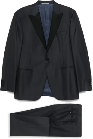 CANALI Anzug mit Satinrevers