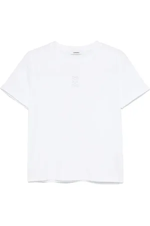 Sandro T-Shirt mit Logo-Stickerei