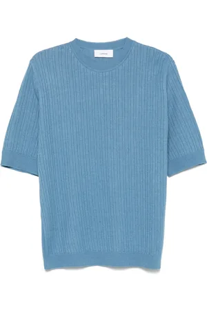LARDINI T-Shirt aus geripptem Strick
