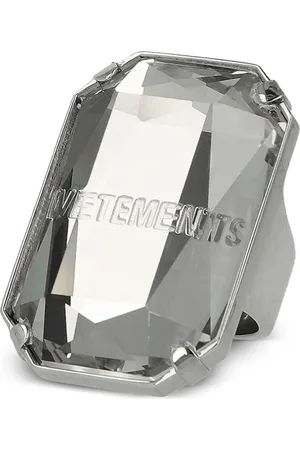 Vetements Baguette Ring mit Kristall