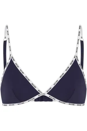 Moschino Triangel-BH mit Logo-Borte