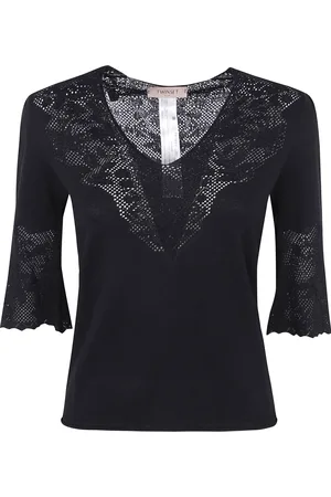 Twin-Set T-Shirt mit Pointelle-Detail