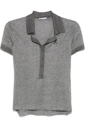 Patrizia Pepe Poloshirt aus Lurex