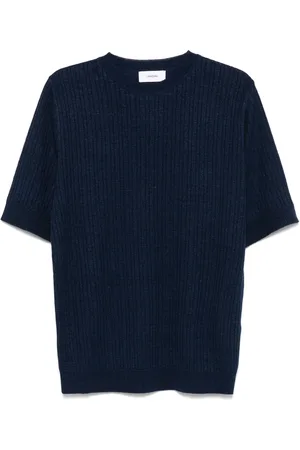 LARDINI T-Shirt aus geripptem Strick