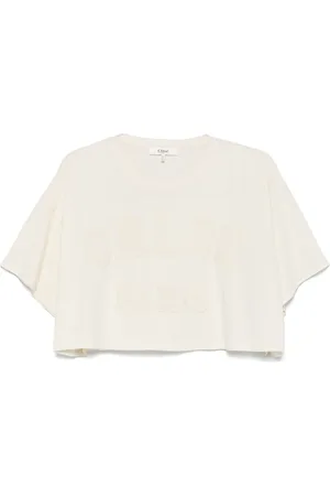 Chloé T-Shirt mit Logo-Applikation