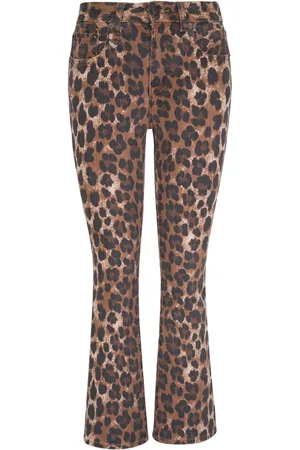 R13 Jeans mit Leoparden-Print