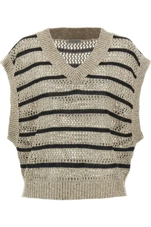 Brunello Cucinelli Gestreiftes Trägershirt