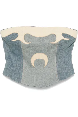 Marine Serre Regenerated Top aus Denim