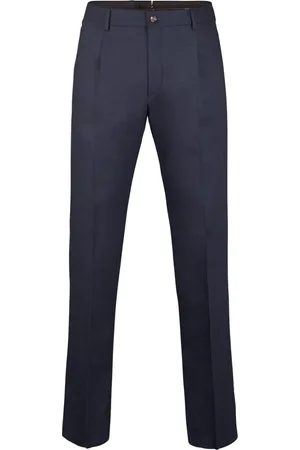 MOORER Hose mit Bundfalten