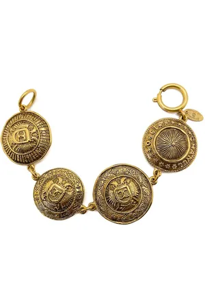 CHANEL 1990s Starburst Medallion Armband