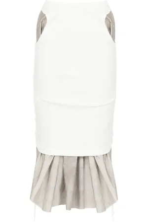 Maison Margiela Knielanger Rock im Layering-Look