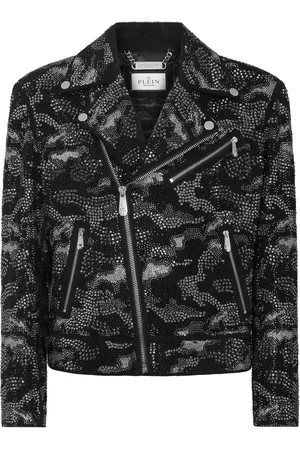Philipp Plein Bikerjacke mit Camouflagemuster