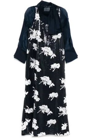 SHATHA ESSA Durchgehend verziertes Kleid