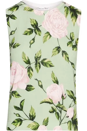 Oscar de la Renta Oberteil mit Rosen-Print