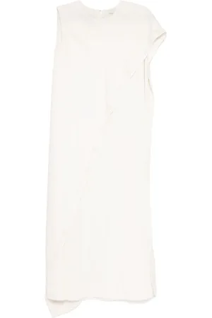 SHATHA ESSA Verziertes Kleid mit asymmetrischem Schal