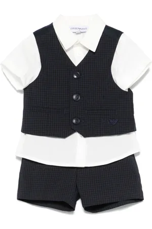 Emporio Armani Short-Set mit Mini-Karo