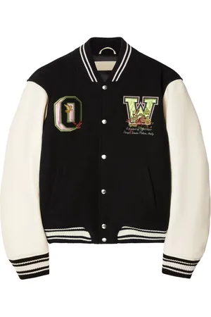 OFF-WHITE Bomberjacke mit Blumenstickerei