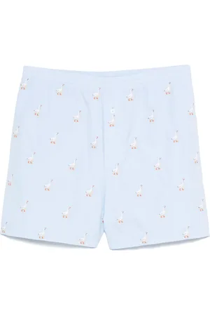 Moschino Shorts mit Entenstickerei