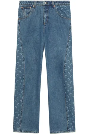 Marine Serre Moon Straight-Leg-Jeans