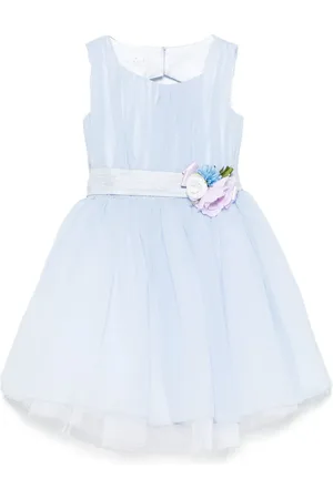 COLORICHIARI Kleid mit Blumenapplikation