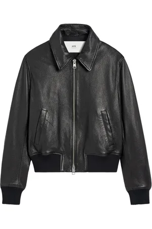 Ami Lederjacke mit Reißverschluss