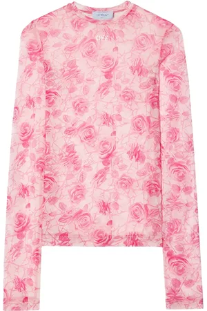 OFF-WHITE Off Stamp Roses Oberteil